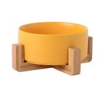 Best Seller - Colorful Ceramic Bowl Feeder with Wood Stand