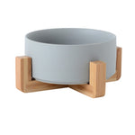 Best Seller - Colorful Ceramic Bowl Feeder with Wood Stand