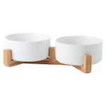 Best Seller - Colorful Ceramic Bowl Feeder with Wood Stand