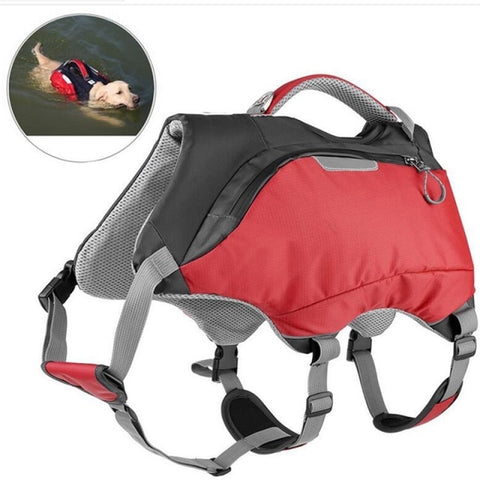 Adjustable Dog Backpack Life Jacket