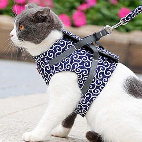 Cat Harness Vest Collar Walking Leash